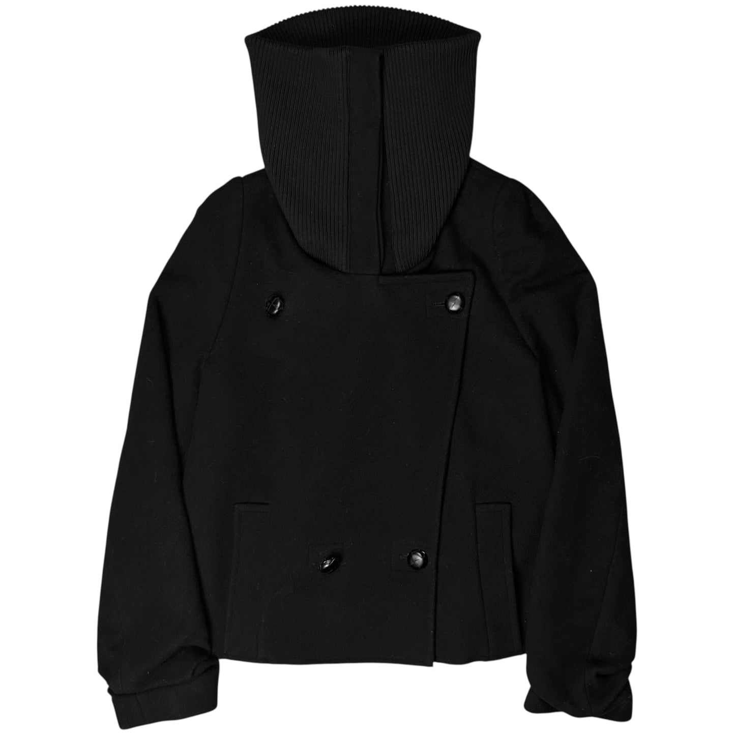 Maison Martin Margiela Cropped Jumbo Collar Peacoat - AW13