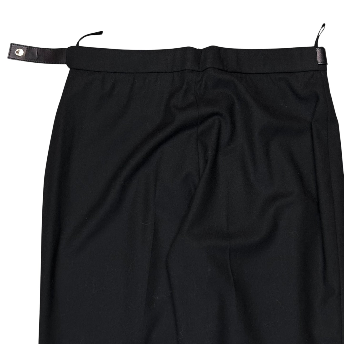 Gucci by Tom Ford Leather Waist Strap Cashmere Trousers - 90s