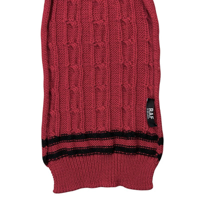 RAF by Raf Simons Striped Cable Knit Scarf - 2000s