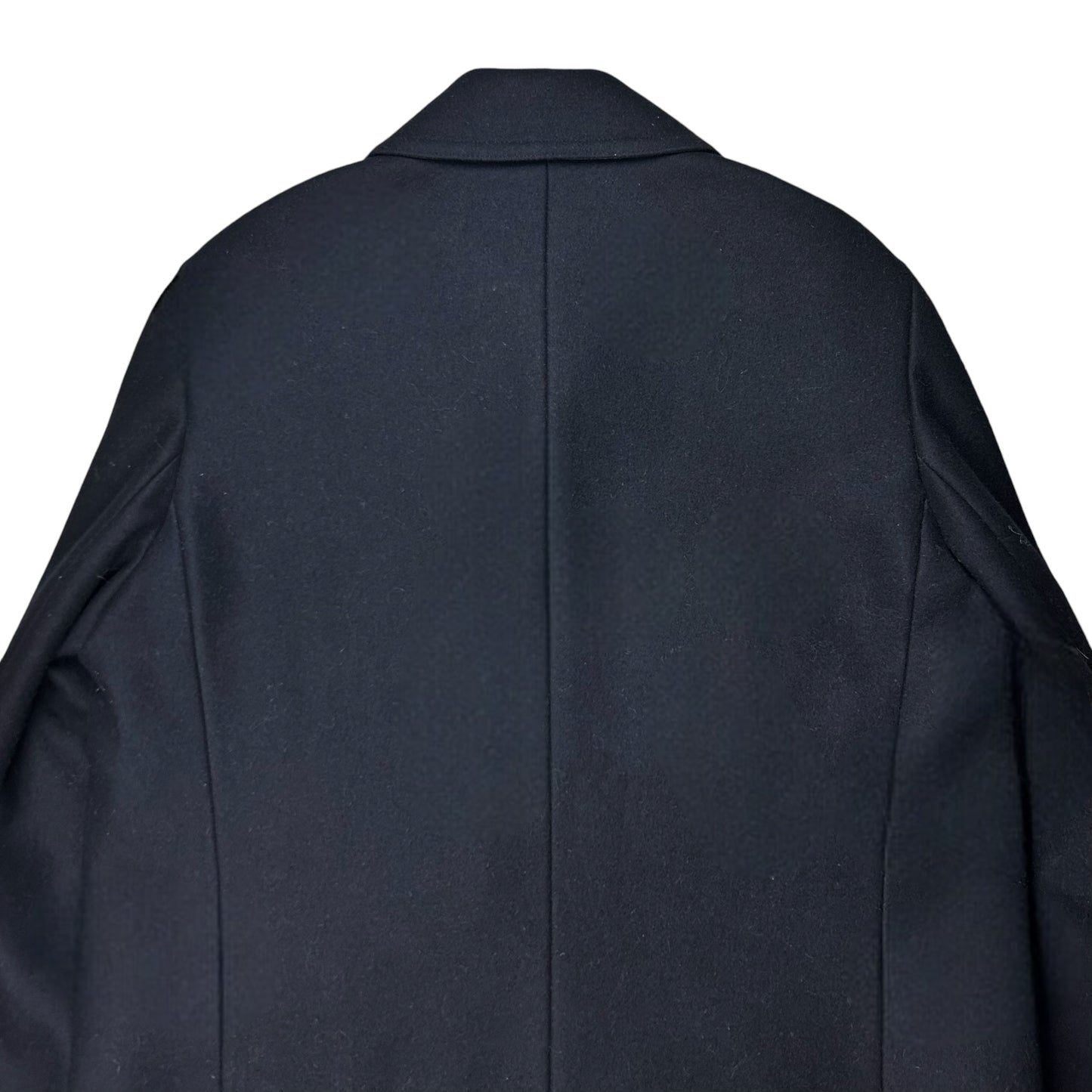 Balenciaga Leather Trimmed Caban Wool Jacket - AW15