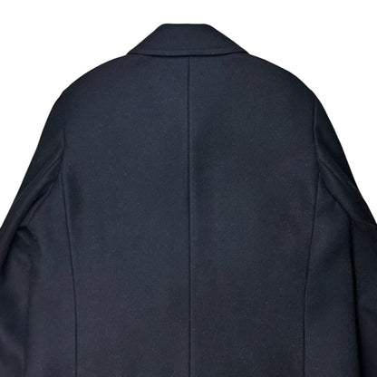 Balenciaga Leather Trimmed Caban Wool Jacket - AW15