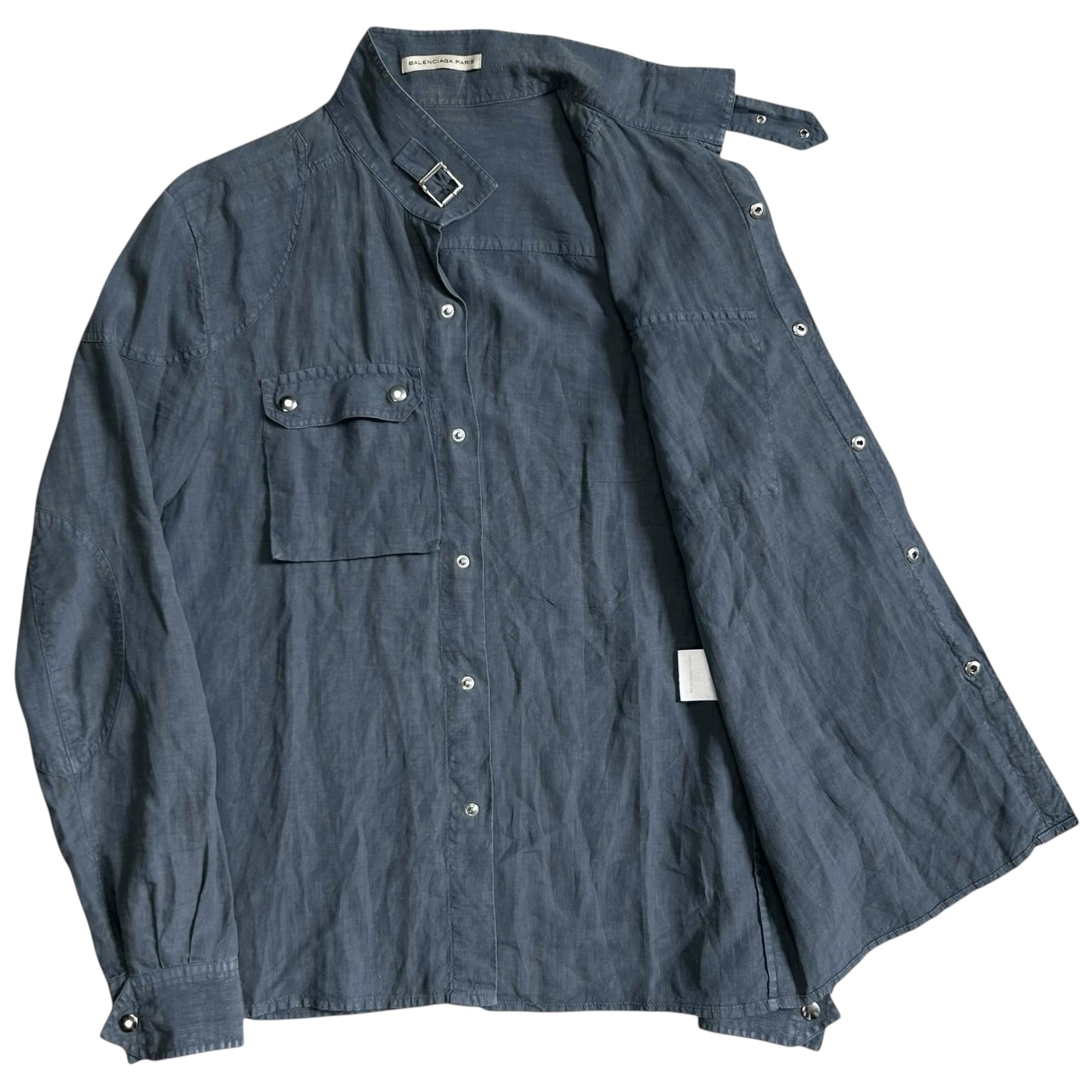 Balenciaga Belt Collar Linen Work  Shirt - SS05