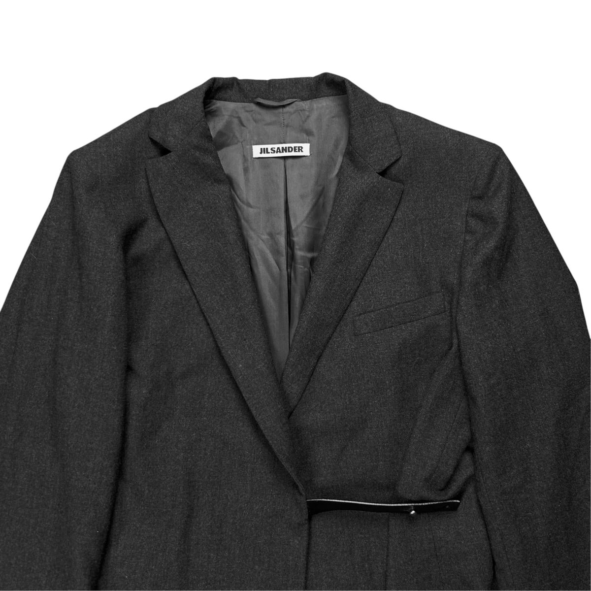 Jil Sander Asymmetric Leather Strap Blazer - AW99
