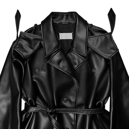 Maison Margiela Belted Vegan Leather Blazer - AW19