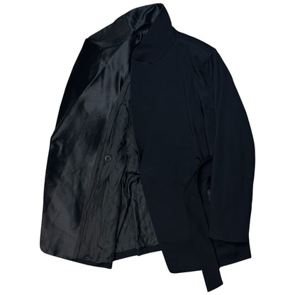 Jil Sander Belted Glossy Lapel Blazer - 80s