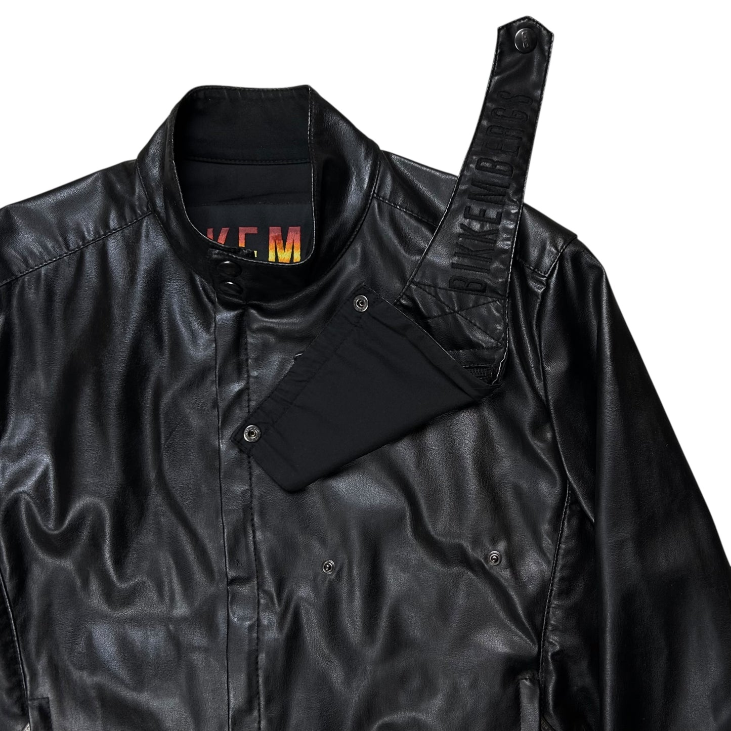 Dirk Bikkembergs Chest Strap Pocket Racer PVC Jacket