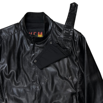 Dirk Bikkembergs Chest Strap Pocket Racer PVC Jacket