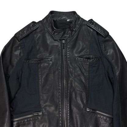 Dirk Bikkembergs Hybrid Leather Moto Jacket - SS10