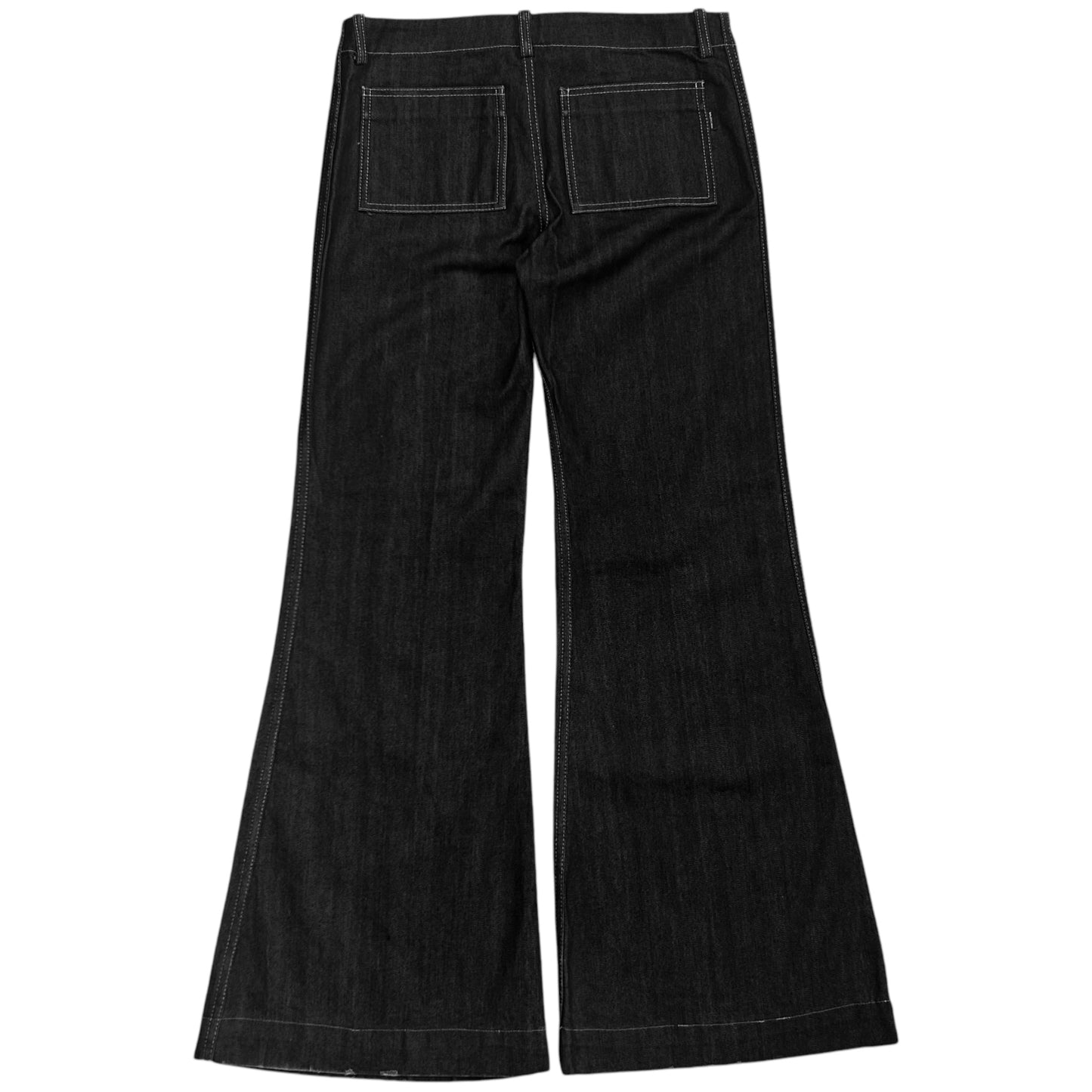Balenciaga Flared Embellishment Raw Denim Pants - AW08