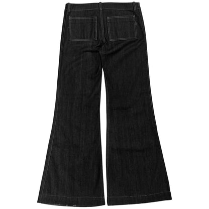 Balenciaga Flared Embellishment Raw Denim Pants - AW08