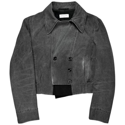 Dries Van Noten Deconstructed Cropped Double Breasted Jacket