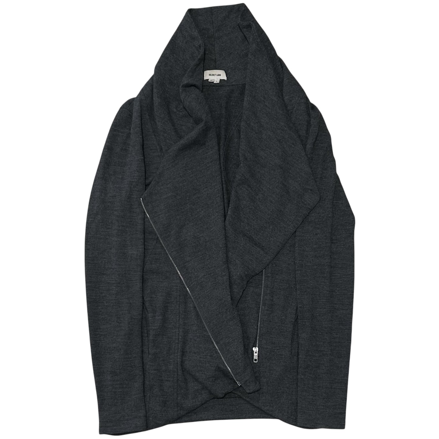 Helmut Lang Asymmetric Zip Drape Cardigan - AW07