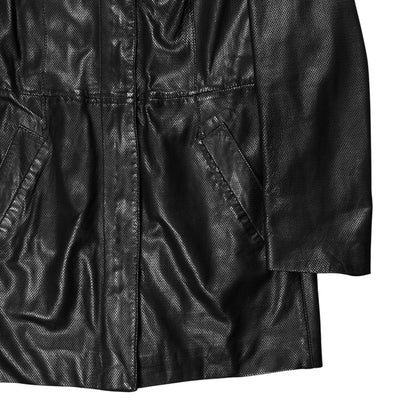 Gucci by Tom Ford Military Safari Perforated Leather Coat - AW97
