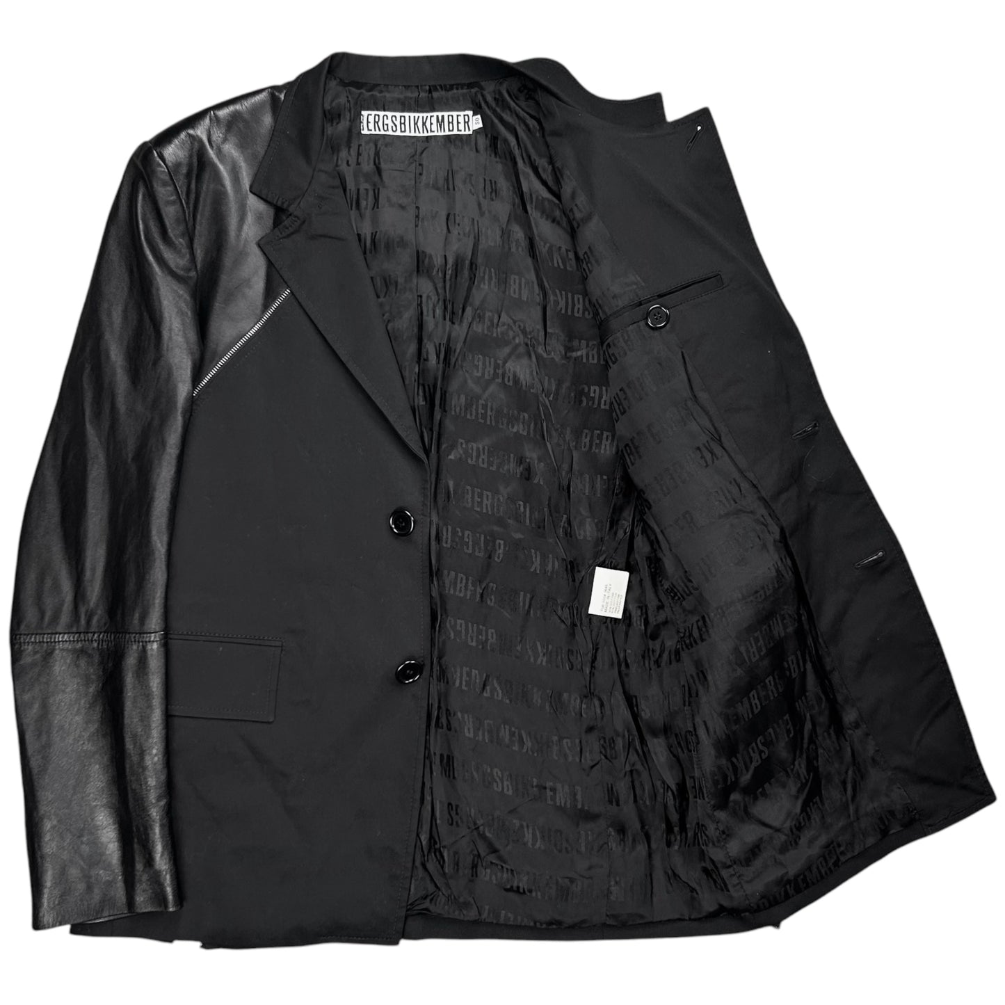 Dirk Bikkembergs Hybrid Zipped Lamb Leather Blazer