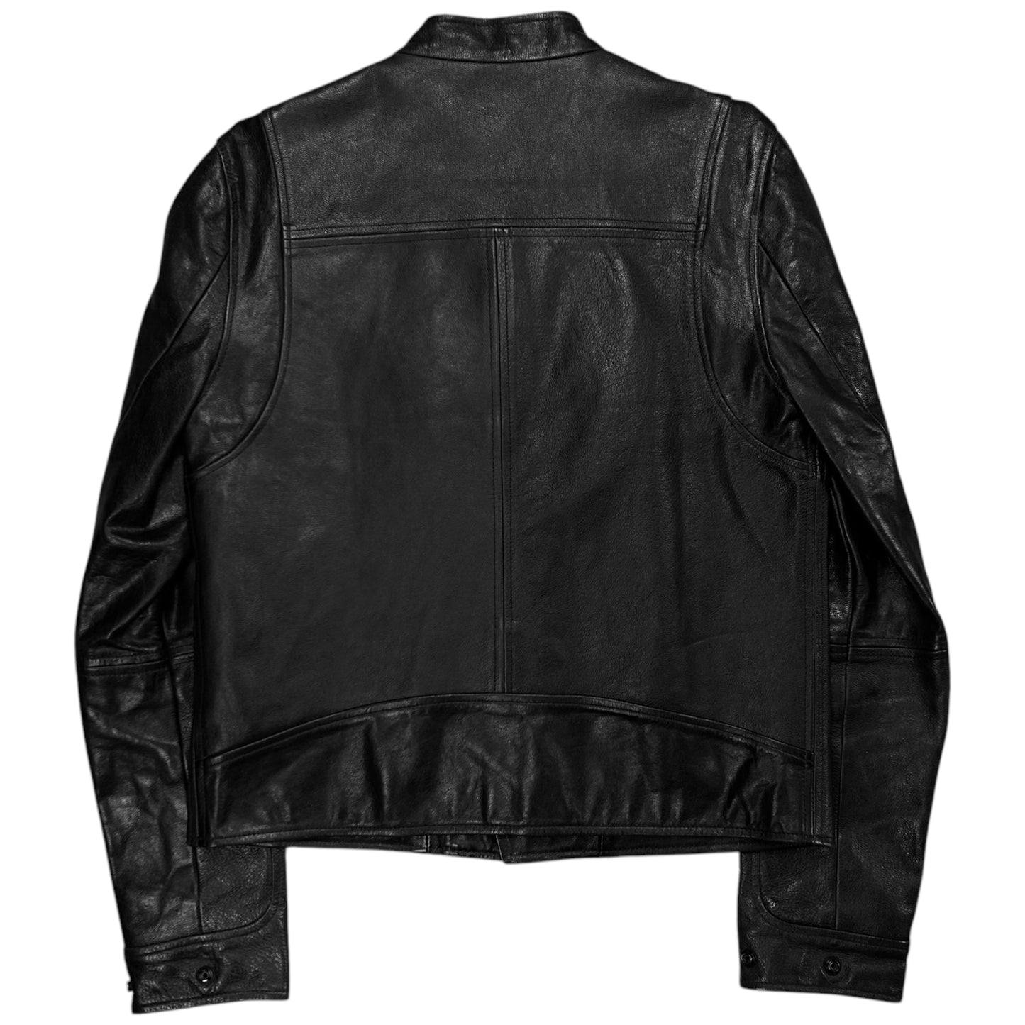 Balenciaga Mandarin Collar Leather Bomber Jacket - SS08