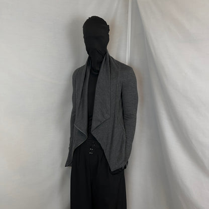 Helmut Lang Asymmetric Zip Drape Cardigan - AW07