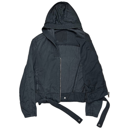 Dirk Bikkembergs Bondage Belt Hooded Silk Jacket