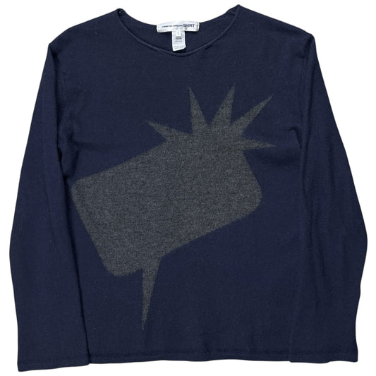 Comme des Garcos Shirt Bubble Intarsia Knit Sweater - SS22