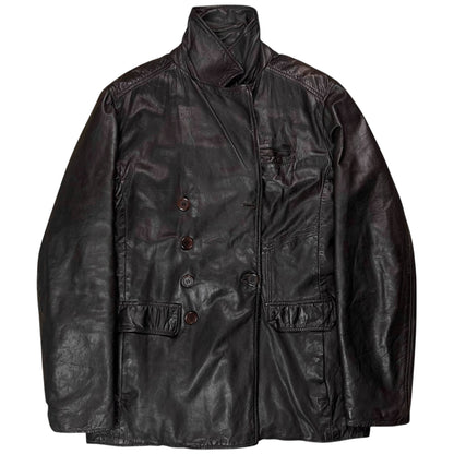 Dirk Bikkembergs Leather Caban Jacket