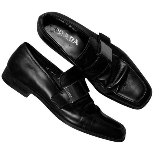 Prada Metal Bar Loafers