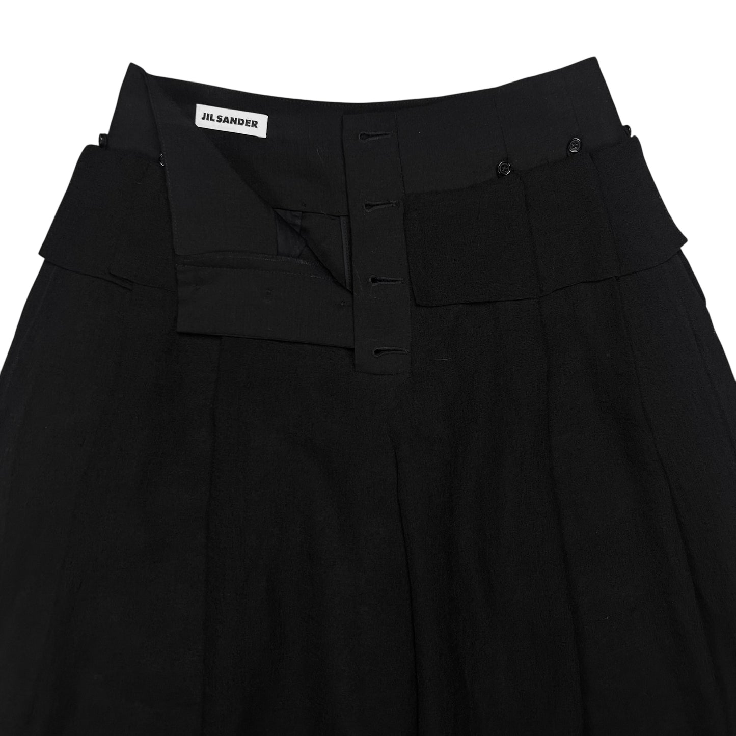 Jil Sander Wide Multi Button Tab Shorts - SS19
