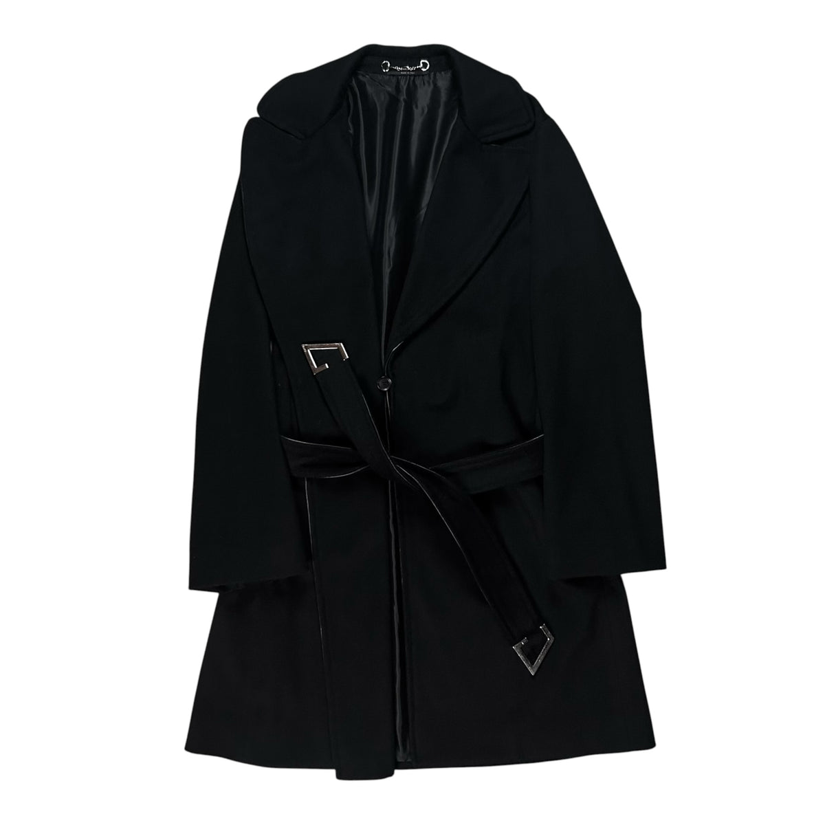 Gucci by Frida Giannini Leather Trimmed G-Belt Coat - AW10