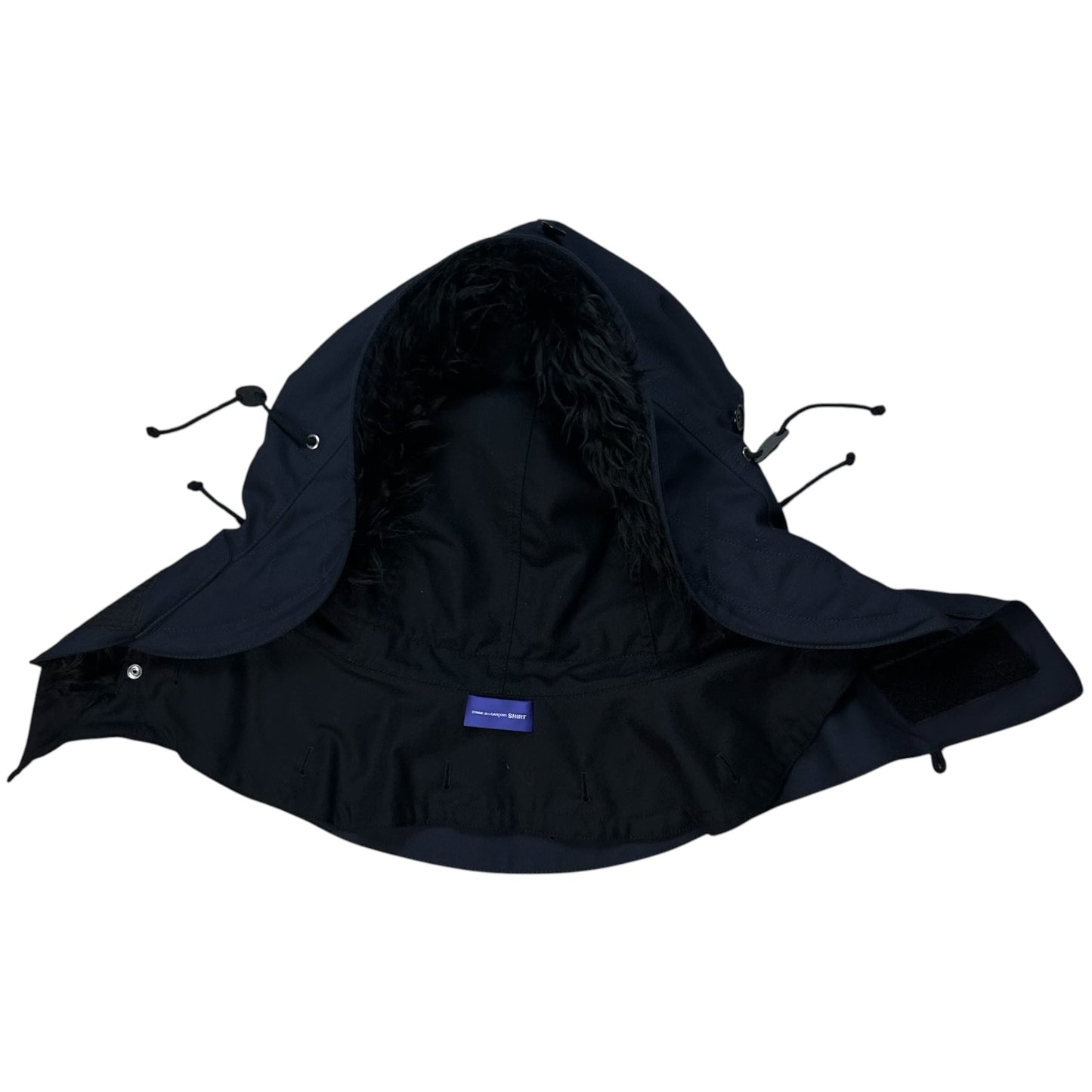 Comme des Garcons Shirt Velcro Faux Fur Hood - AW22
