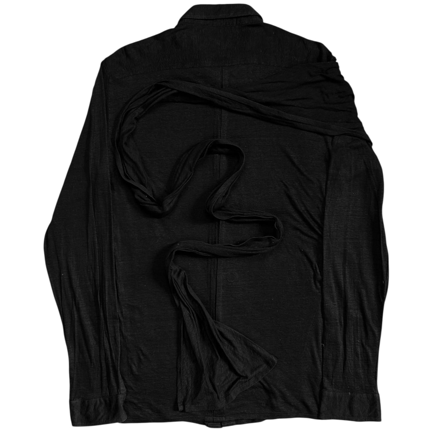 Kris Van Assche Asymmetric Wrap Layer Scarf Shirt