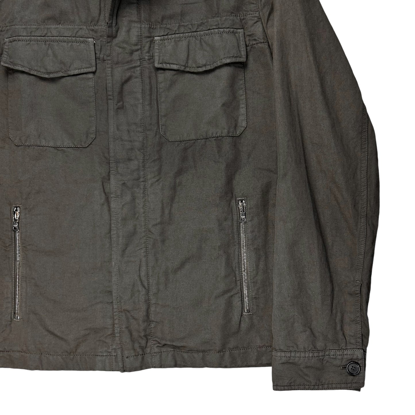 Prada Leather Panelled Work Jacket