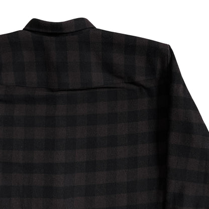 Balenciaga Padded Shoulder Check Flannel Shirt - SS17