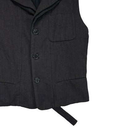 Ann Demeulemeester Belted Double Lapel Wool Vest