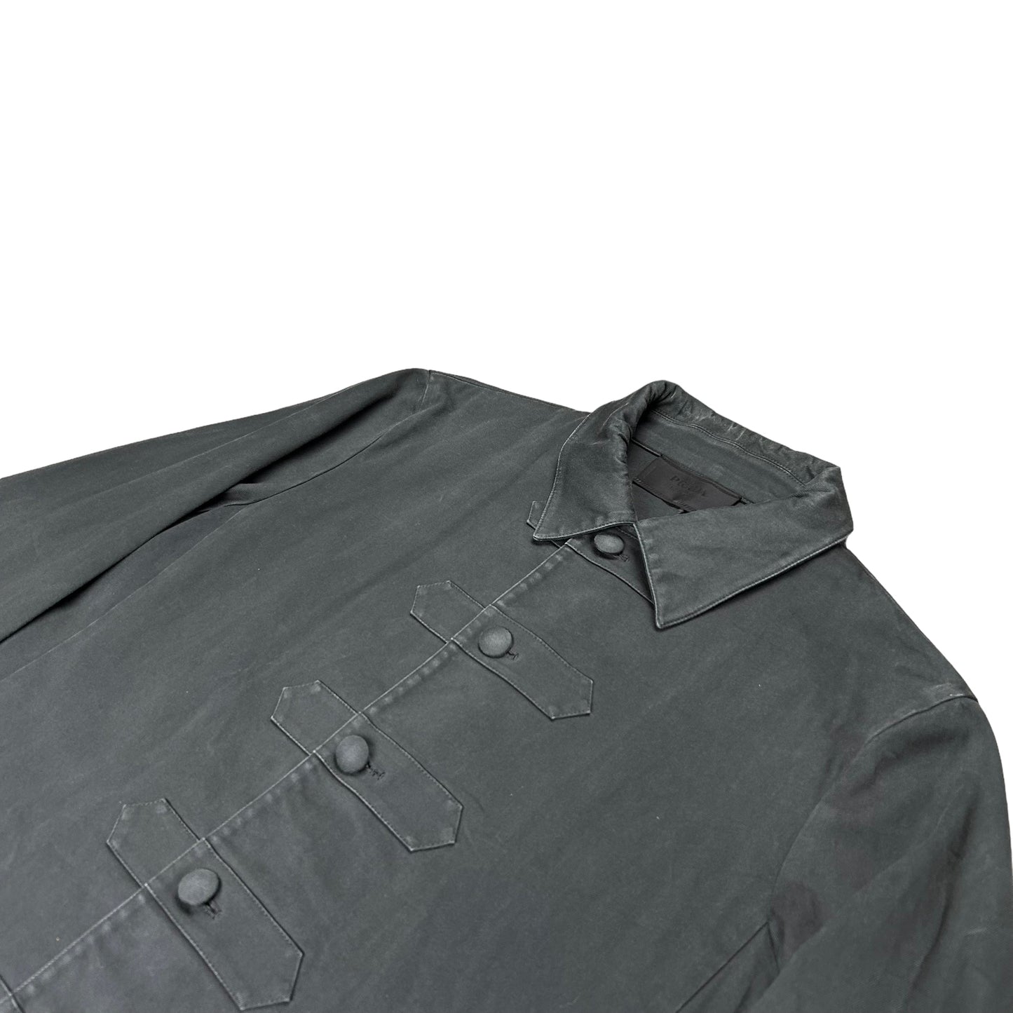 Prada Reinforced Button Twill Work Jacket - SS13