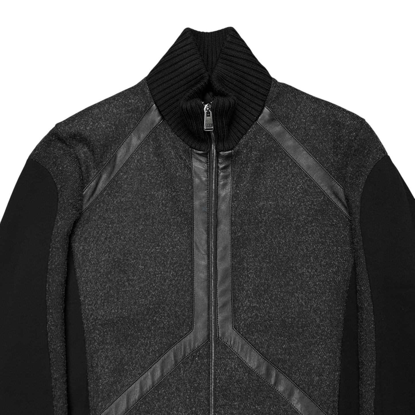 Dirk Bikkembergs Multi Fabric Padded Panel Zip Sweater