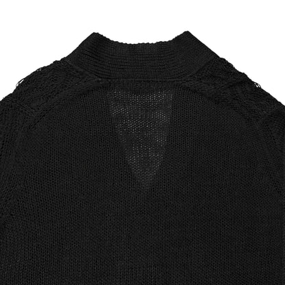 Ann Demeulemeester Cropped Linen Knit Cardigan - AW13