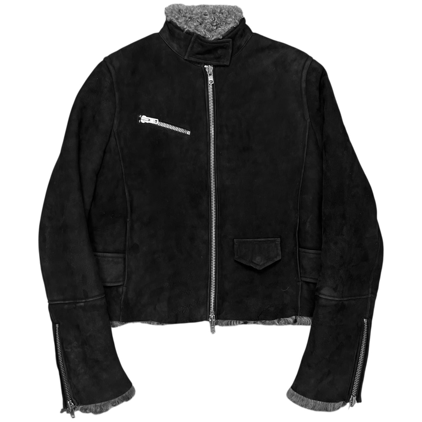 MM6 Maison Martin Margiela Shearling Moto Jacket - AW14