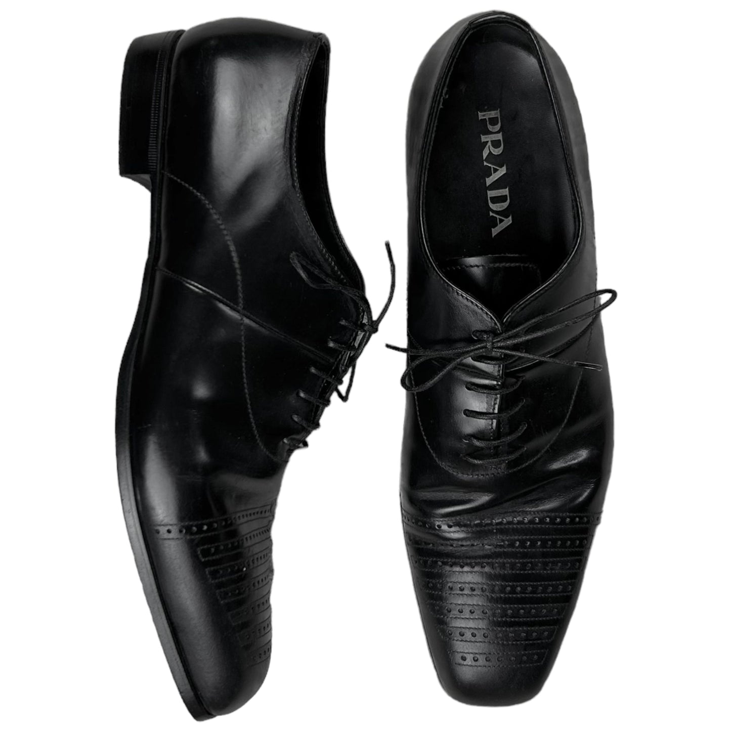 Prada Perforated Toe Derbies - AW07