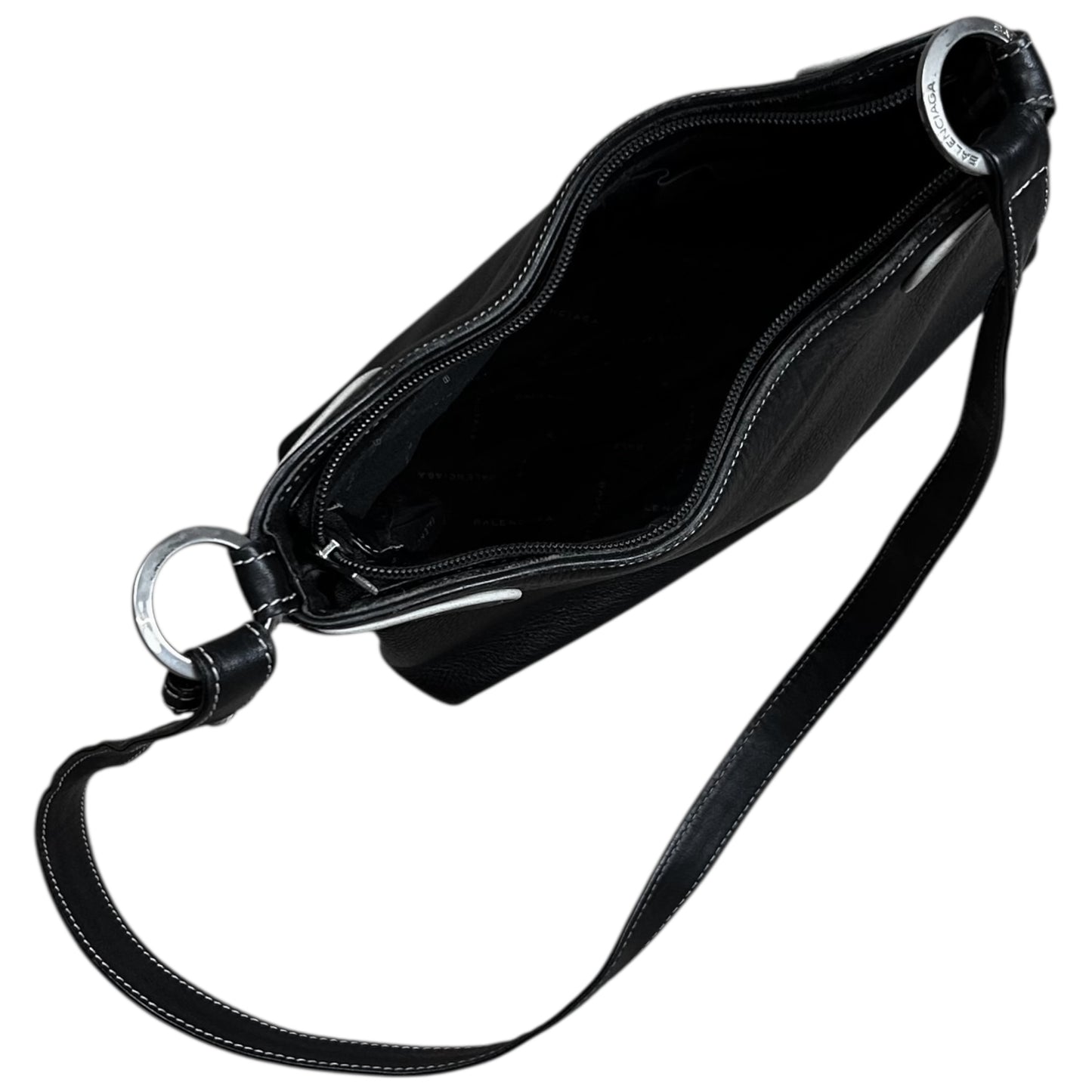 Balenciaga Curved Piping Leather Bag