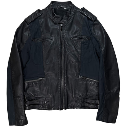 Dirk Bikkembergs Hybrid Leather Moto Jacket - SS10