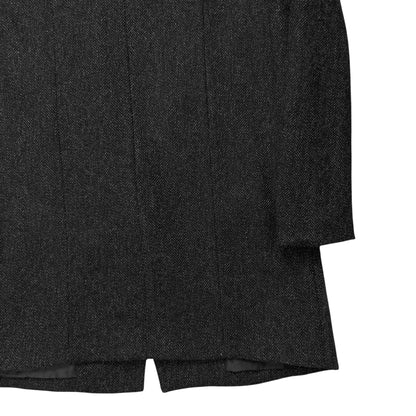 Ann Demeulemeester Asymmetric Drape Collar Wool Overcoat - AW14