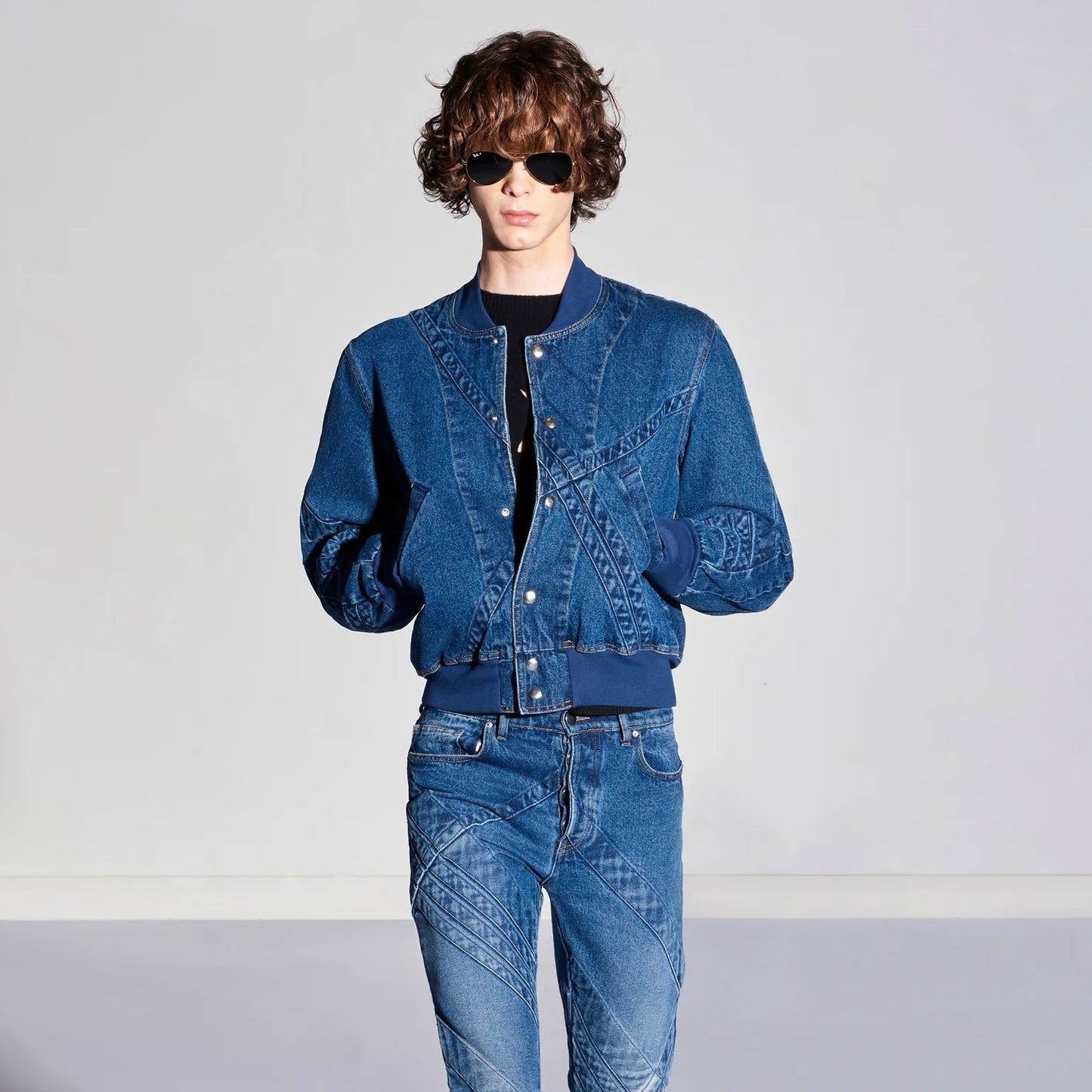 Stefan Cooke Quilted Denim Bomber Jacket - AW21