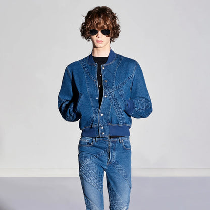 Stefan Cooke Quilted Denim Bomber Jacket - AW21