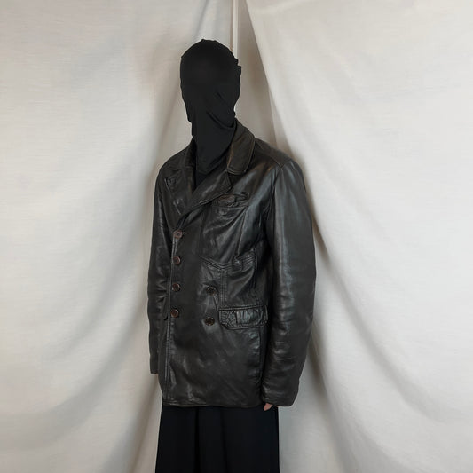 Dirk Bikkembergs Leather Caban Jacket