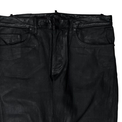 Balenciaga Waxed Leather Waist Jeans - AW15