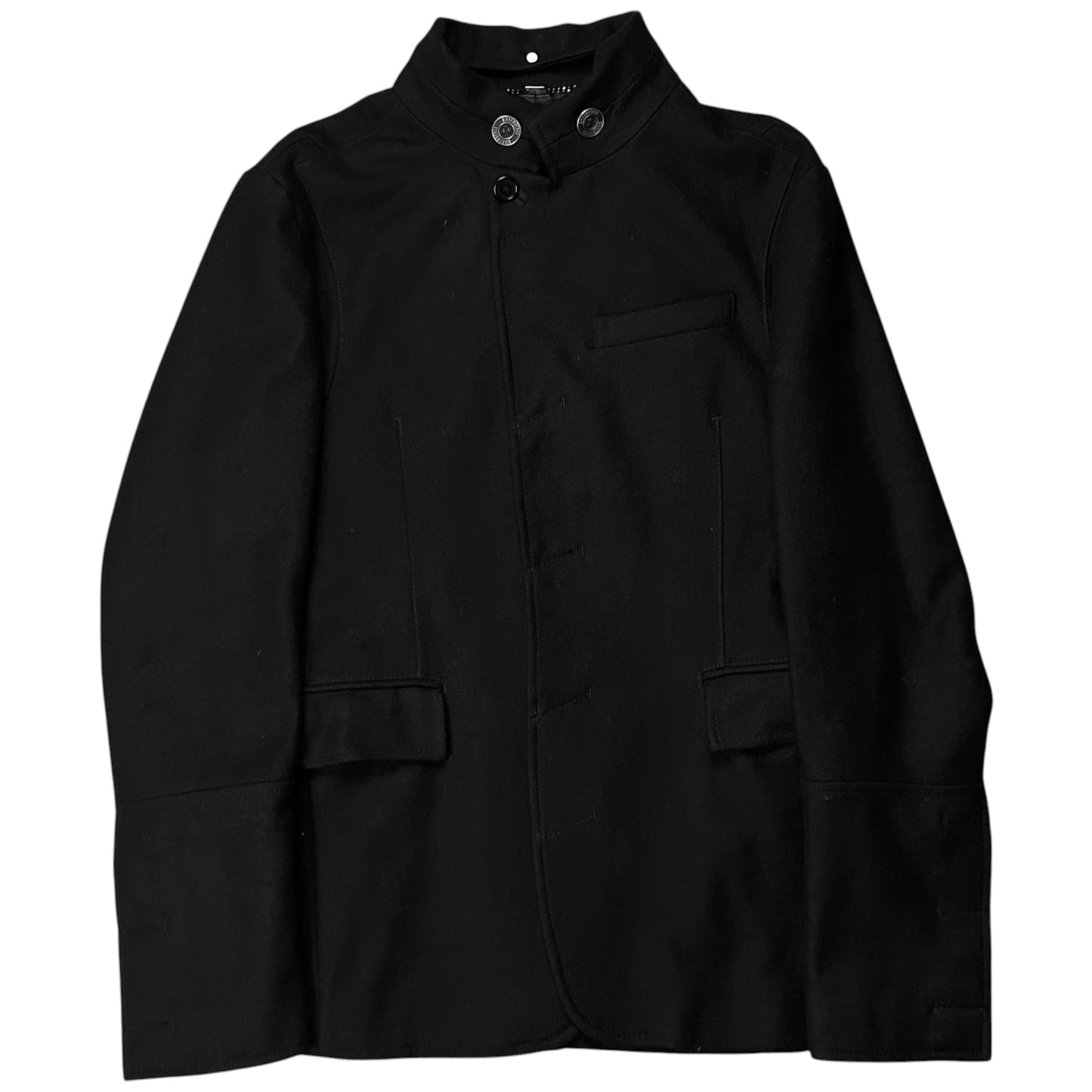 Dirk Bikkembergs Twisted Stud Collar Wool Jacket - AW09