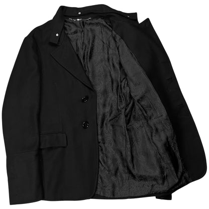 Dirk Bikkembergs Twisted Stud Collar Wool Jacket - AW09