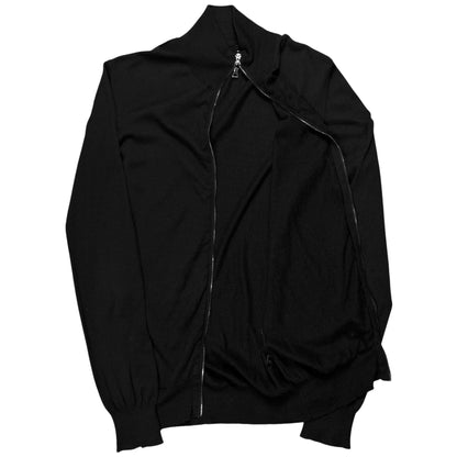 Prada Leather Patch Zip Sweater