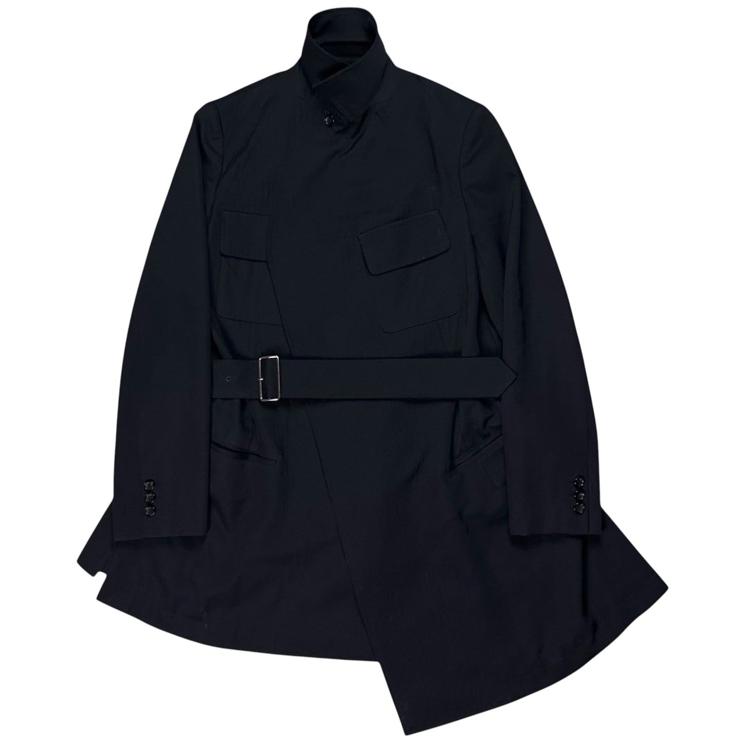 Comme des Garcons Asymmetric Belted Back Pleated Jacket - AW15