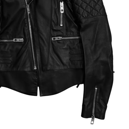 Balenciaga Quilted Bondage Lace Leather Jacket - AW12
