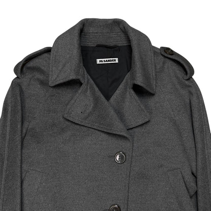 Jil Sander Sleeve Belted Angora Wool Peacoat - 2000s