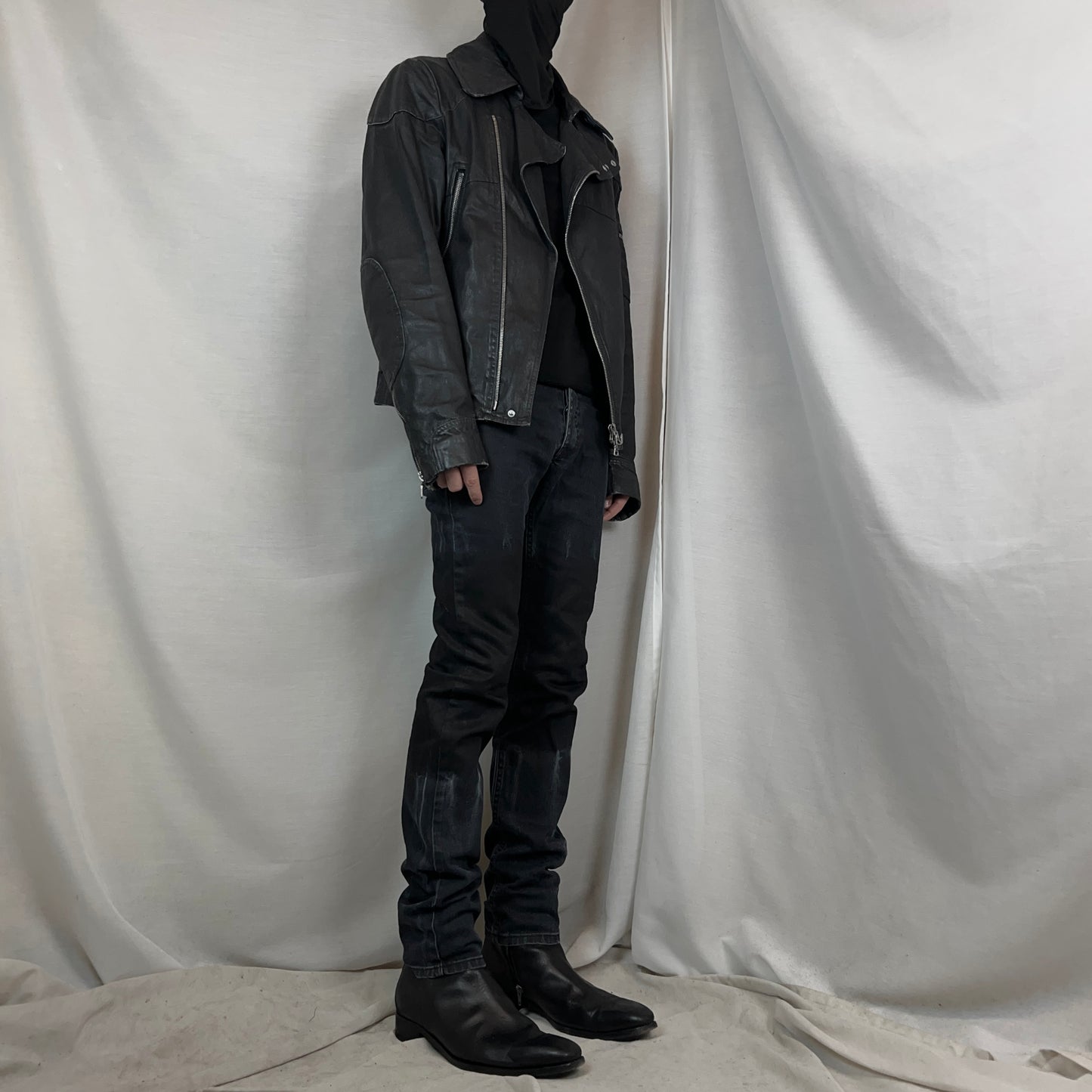 RAF by Raf Simons Knee Bleached Skinny Jeans - AW09